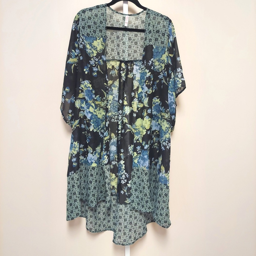 Xhilaration‎ Floral Kimono Cardigan Sheer XS S Romantic Whimsigoth Fairy